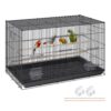 VEVOR Vogelvoliere 76x46x45cm Vogelkäfig aus Q195-Kohlenstoffstahl Vogelhaus für 2-3 mittelgroße bis große Vögel Voliere mit Sicherheitstür Vogelheim Vogelbauer