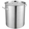 VEVOR Kochtopf 39,7 L Edelstahl, 350 x 410 mm Großvolumiger Suppentopf Komposit-Basis, als Spargeltopf Soßentopf Geeignet, Praktischer Küchentopf Große Zutaten, Induktionsherd Topf Induktionskochtopf