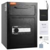 VEVOR 70,8 L Einwurftresor, Deposittresor mit Drop-Slot, elektronischem Codeschloss und 2 Notfallschlüsseln, 355 x 355 x 515 mm, Business Drop Slot Safe für Bargeld, zu Hause, Hotel, Büro usw.