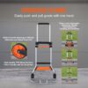 VEVOR Sackkarre Klappbar 125kg Transportkarre aus Aluminiumlegierung und Kunststoff Stapelkarre mit verstellbarem Griff 820-1105mm Faltbarer Trolley inkl. Bindeseil kompakte Größe zum Verstauen – Bild 3