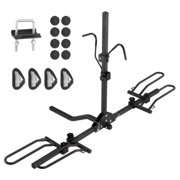 VEVOR Fahrradträger zur Anhängerkupplung, 2-Fahrrad-Plattform-Stil, 36 kg Kapazität, Fahrradträger-Kupplung für 31,75 / 50,8 mm Empfänger, Zusammenklappbarer Fahrradträger für Auto, SUV, Lkw usw.