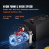 VEVOR Hydraulikpumpe Hydraulikaggregat 12 V Hydraulikaggregat 1600 W, Einfachwirkende Hydraulikpumpe Hydraulic Power Pack, 7,57 L Tank Hand Pump Hydraulikaggregat, für Aufzüge, Gabelstapler usw. – Bild 4