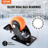 VEVOR Möbelrollen 4er-Set Lenkrollen PVC φ50,8mm Laufrollen 272kg Tragfähigkeit Transportrollen mit Doppelkugellagern Kastenrollen 360° Drehbar Schwerlastrollen für Häusern Büros Studios Fabriken – Bild 2 VEVOR Möbelrollen 4er-Set Lenkrollen PVC φ50,8mm Laufrollen 272kg Tragfähigkeit Transportrollen mit Doppelkugellagern Kastenrollen 360° Drehbar Schwerlastrollen für Häusern Büros Studios Fabriken – Bild 2