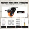 VEVOR Möbelrollen 4er-Set Lenkrollen PVC φ50,8mm Laufrollen 272kg Tragfähigkeit Transportrollen mit Doppelkugellagern Kastenrollen 360° Drehbar Schwerlastrollen für Häusern Büros Studios Fabriken – Bild 5 VEVOR Möbelrollen 4er-Set Lenkrollen PVC φ50,8mm Laufrollen 272kg Tragfähigkeit Transportrollen mit Doppelkugellagern Kastenrollen 360° Drehbar Schwerlastrollen für Häusern Büros Studios Fabriken – Bild 5