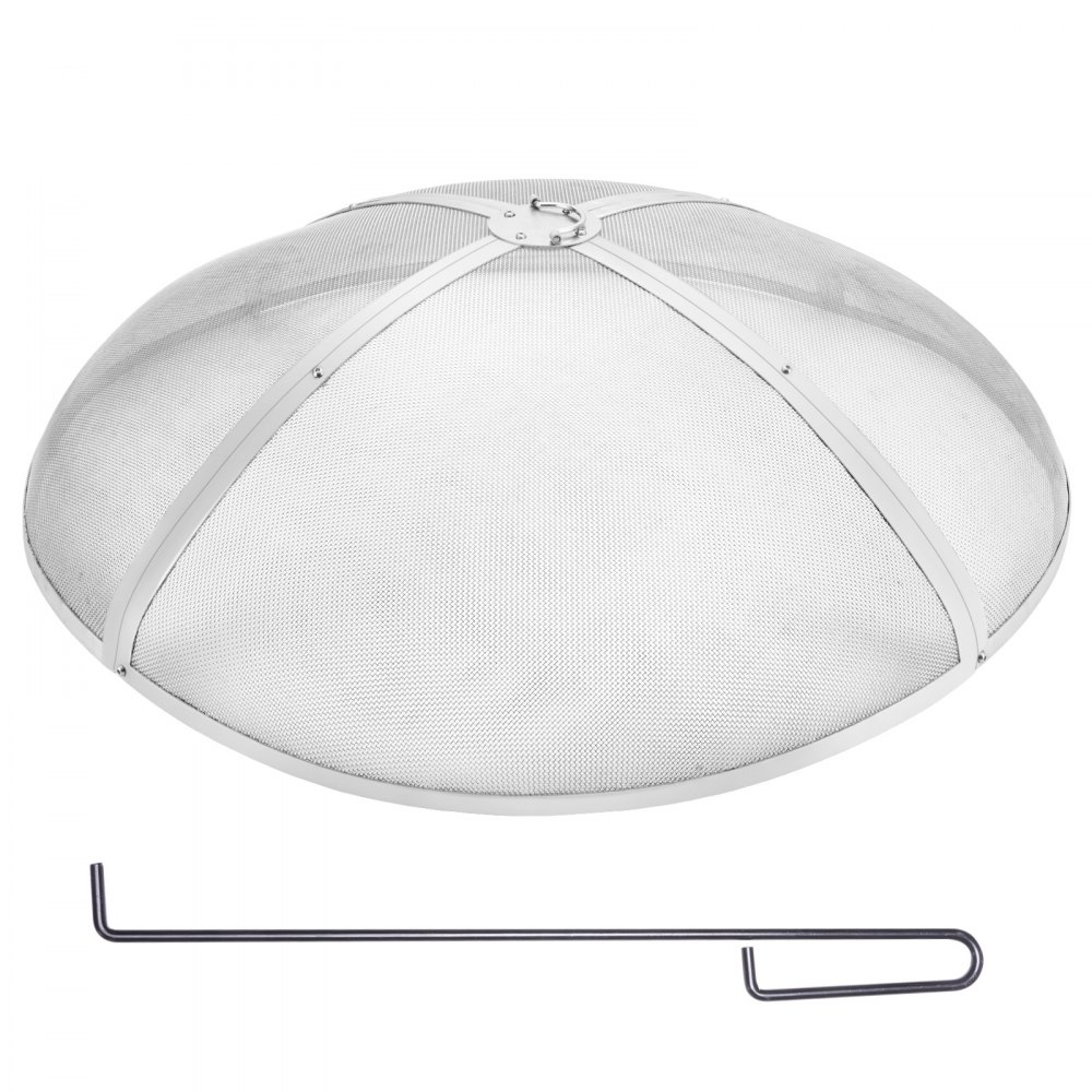 VEVOR Funkenfang für Feuerschalen Ø 1016 mm Feuerstellengitter Funkenschutz Edelstahl Funkenhaube 2-mm-Maschenlöcher Feuerschale Funkenschutzhaube Ideal für Feuerstellen Feuerschalen und Kaminen