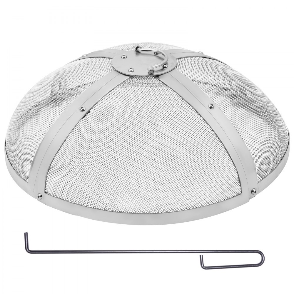 VEVOR Funkenfang für Feuerschalen φ508 x 160 mm Feuerstellengitter Funkenschutz Edelstahl Funkenhaube 2-mm-Maschenlöcher Feuerschale Funkenschutzhaube Ideal für Feuerstellen Feuerschalen und Kaminen