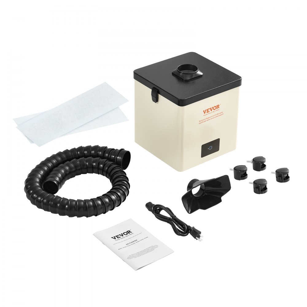 VEVOR Lötrauchabsaugung 100W Schweißrauchabsauger 240 m³/h Mini Desktop Lötrauchabsorber 5800U/min 3-Stufen-Filter Lötrauch Absaugung für Lötstation Schweißarbeiten