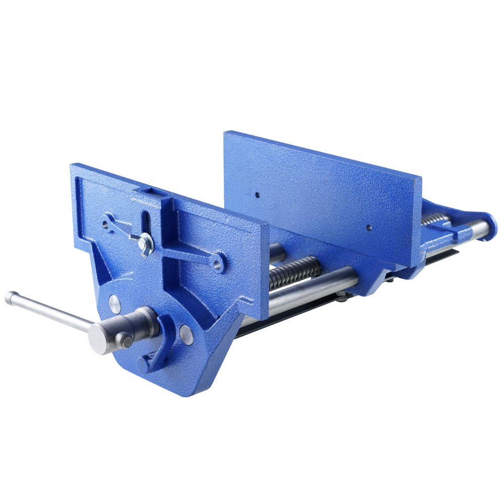 VEVOR Schraubstock für Holzarbeiten 110mm Spanntiefe 335mm Öffnungsbreite Parallelschraubstock aus Gusseisen pulverbeschichtet 11KN Spannkraft Φ15-74mm Spannbereich Ideal für Holzbearbeitungsstudios