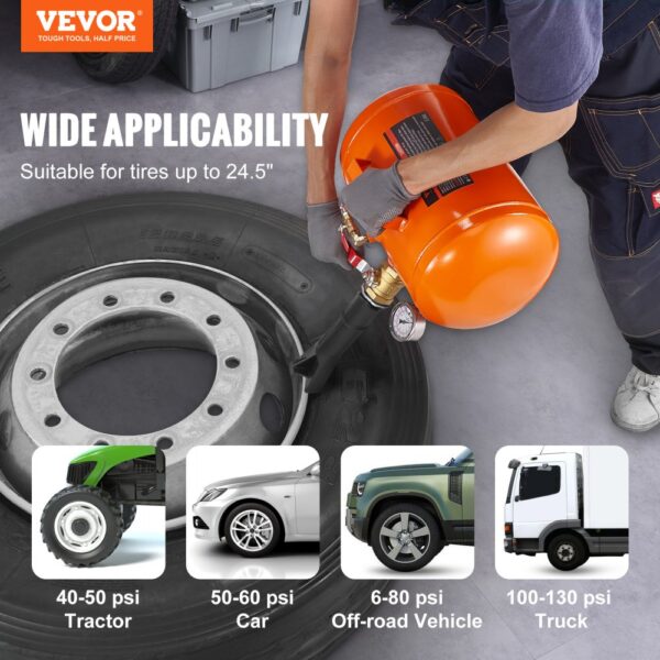VEVOR Air Tire Bead Seater 19 L Blaster Tool Seat Inflator für LKW 10 bar – Bild 2