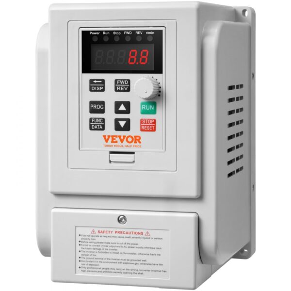 VEVOR 2,2kW 10A 3PS Frequenzumrichter VFD AC 220–240V Frequenzregler Drehzahlregler Frequenzwandler Wechselrichtermotor VFD Inverter Variable Frequency Driver inkl. 20cm Steuerkabel