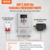 VEVOR 2,2kW 10A 3PS Frequenzumrichter VFD AC 220–240V Frequenzregler Drehzahlregler Frequenzwandler Wechselrichtermotor VFD Inverter Variable Frequency Driver inkl. 20cm Steuerkabel – Bild 2