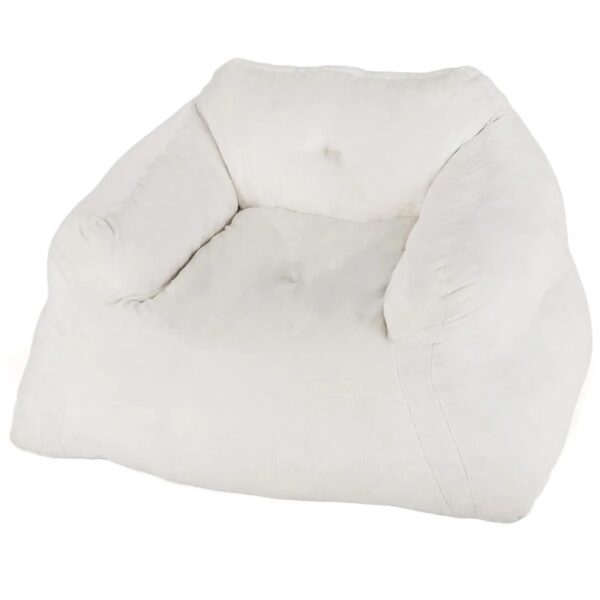 Costway Sitzsack Sessel Samtbezug Rutschfest 129 x 111 x 69 cm Beige