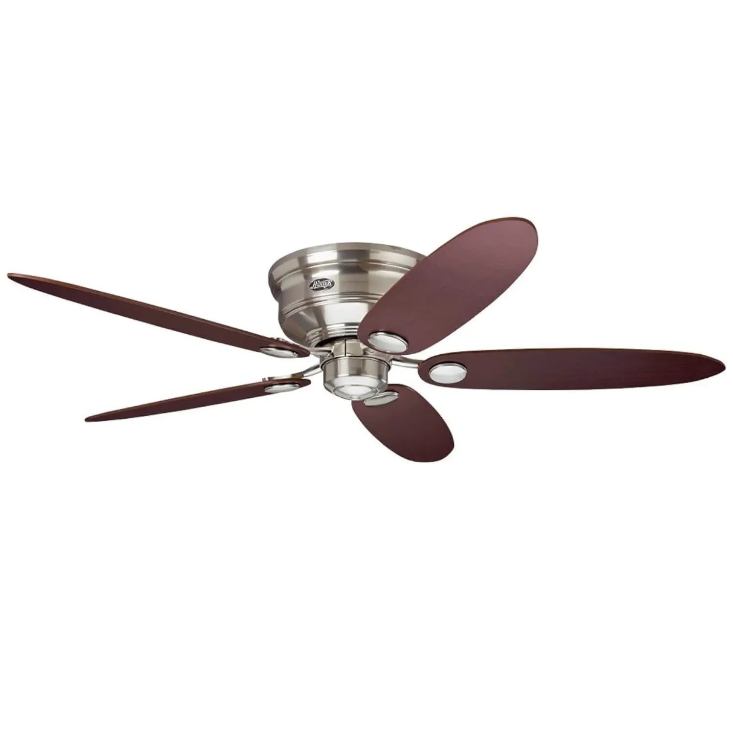 HUNTER FANS Deckenventilator Hunter Low Profile III Chrom Gebürstet mit Zugschalter