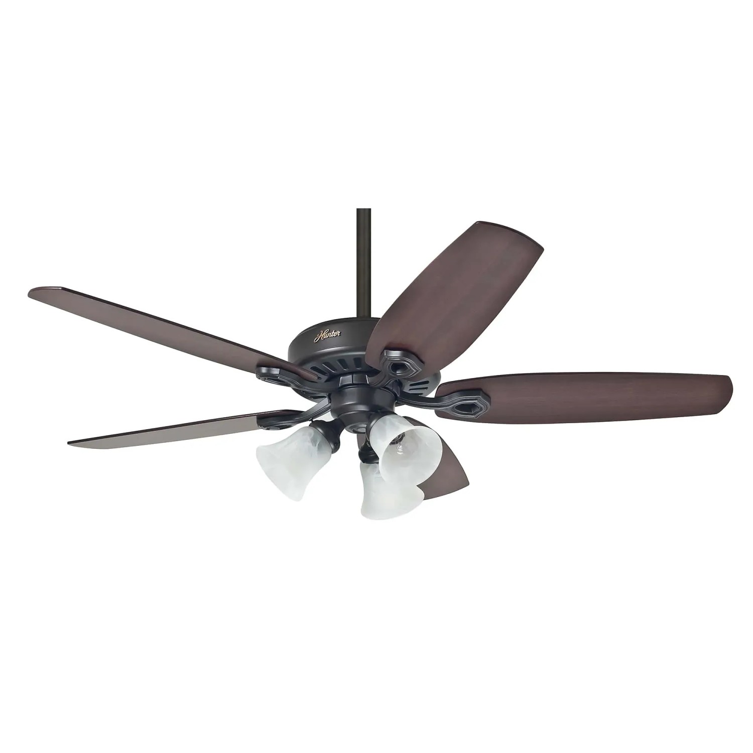 HUNTER FANS Deckenventilator Builder Plus 132 cm Bronze mit Beleuchtung und Zugketten