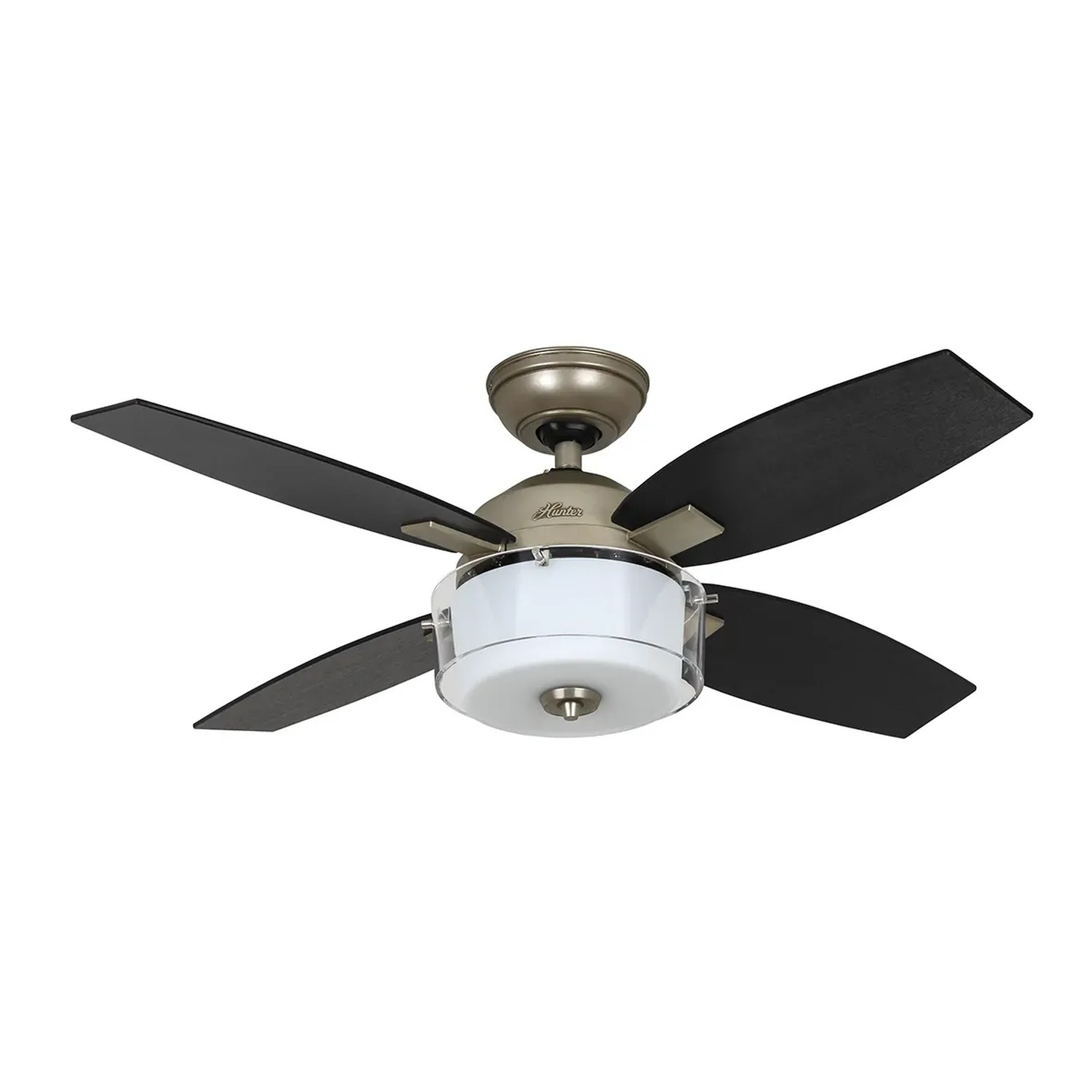 HUNTER FANS Deckenventilator Central Park 107 cm Zinn mit Beleuchtung und Wandschalter
