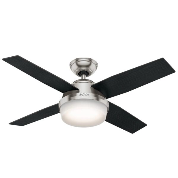 HUNTER FANS Deckenventilator Dante Nickel Gebürstet 112 cm mit Beleuchtung und Fernbedienung