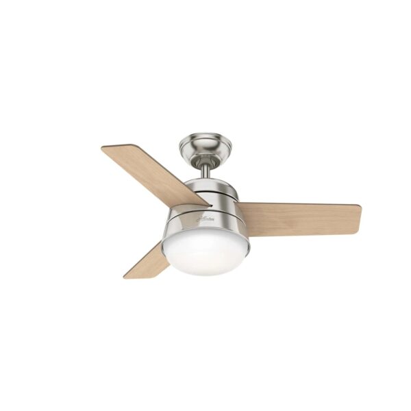HUNTER FANS Deckenventilator Finley Nickel 91 cm mit Beleuchtung und Fernbedienung