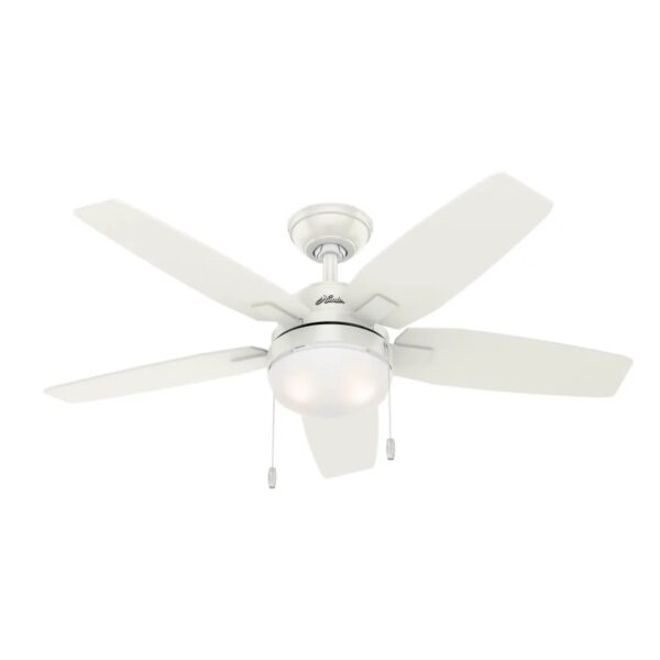 HUNTER FANS Deckenventilator Arcot Weiß 117 cm mit Beleuchtung und Zugketten