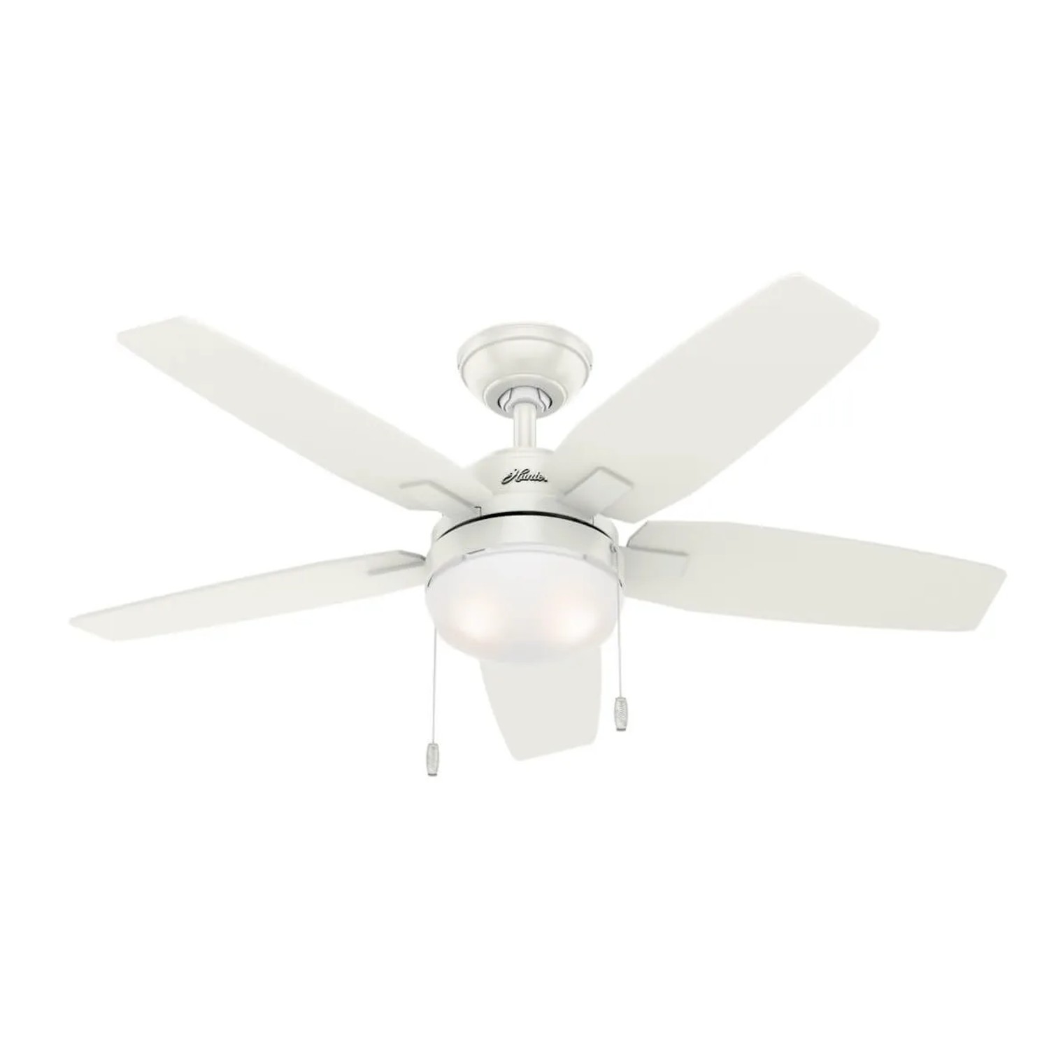 HUNTER FANS Deckenventilator Arcot Weiß 117 cm mit Beleuchtung und Zugketten