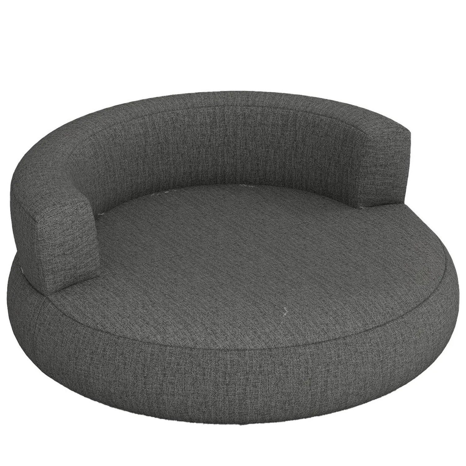 Costway Aufblasbares Sofa Luftsessel mit Abnehmbarem Leinen-Bezug Grau