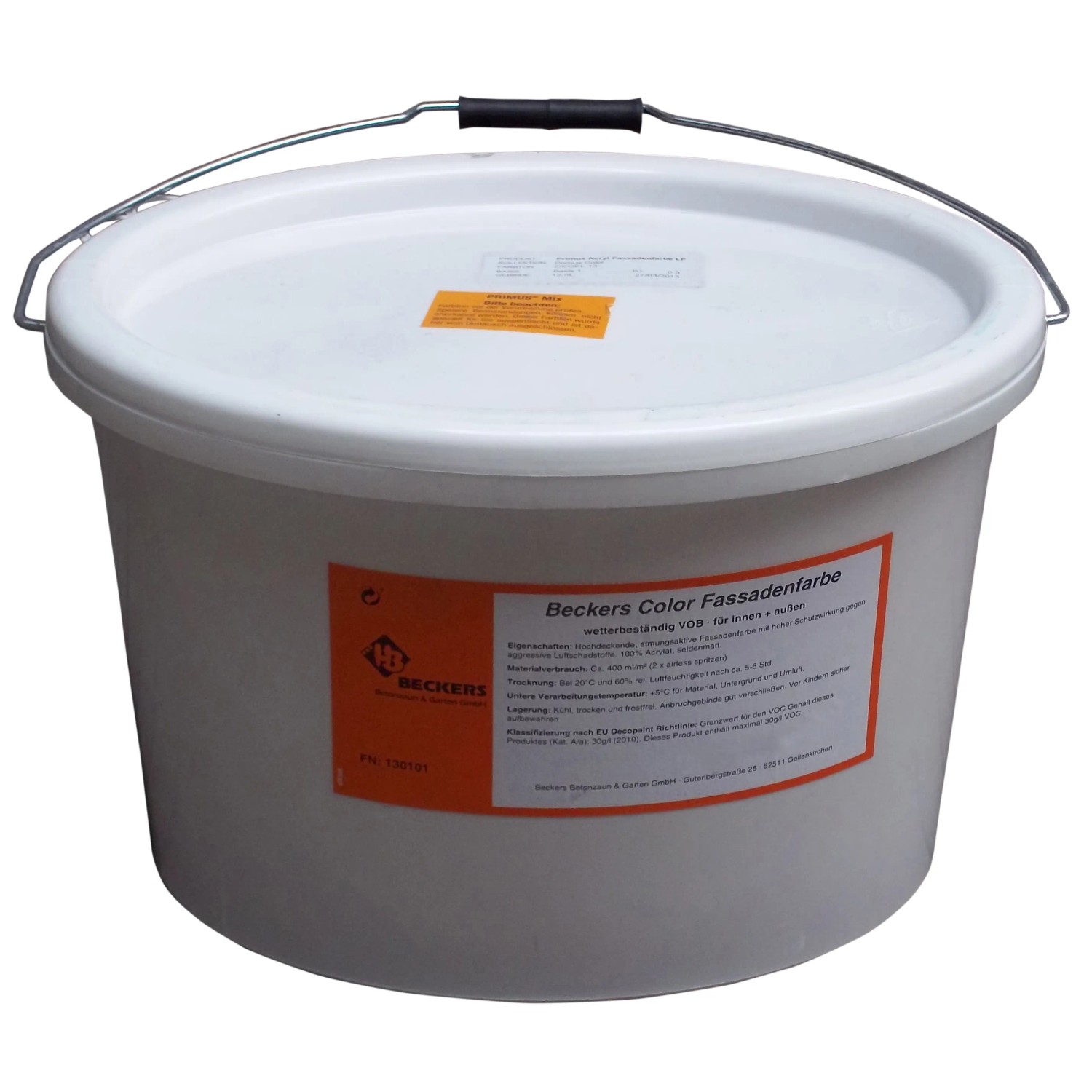 Beckers Betonzaun Acrylfarbe 12,5, Perlweiß