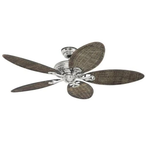 HUNTER FANS Deckenventilator Savoy 132 cm Nickel Gebürstet - Weidenflügel mit Zugkette
