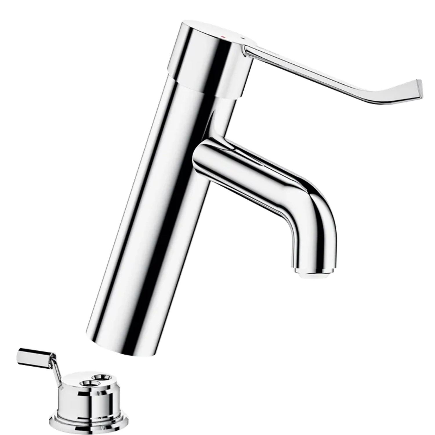 Delabie BIOCLIP Einhebelmischer Standmontage H95 L120, Hygienehebel
