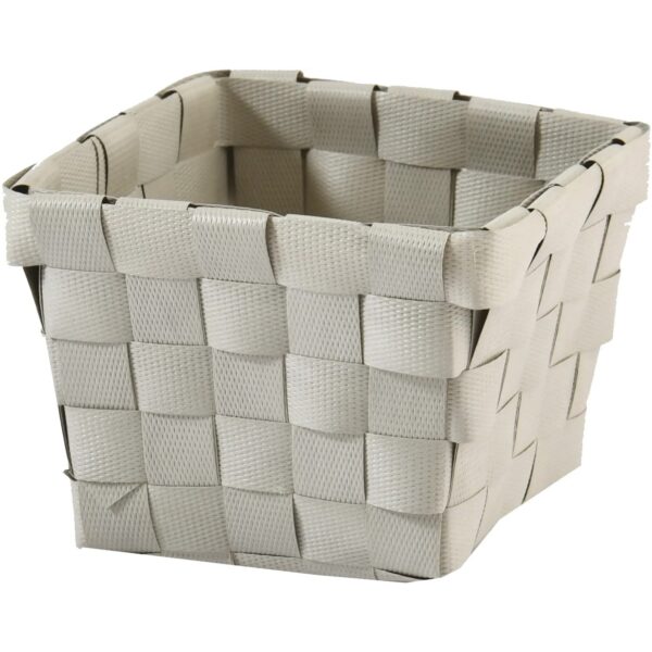 Aufbewahrungskorb PP-Geflecht Grau 10 cm x 10 cm x 7,5 cm Aufbewahrungskorb PP-Geflecht Grau 10 cm x 10 cm x 7,5 cm