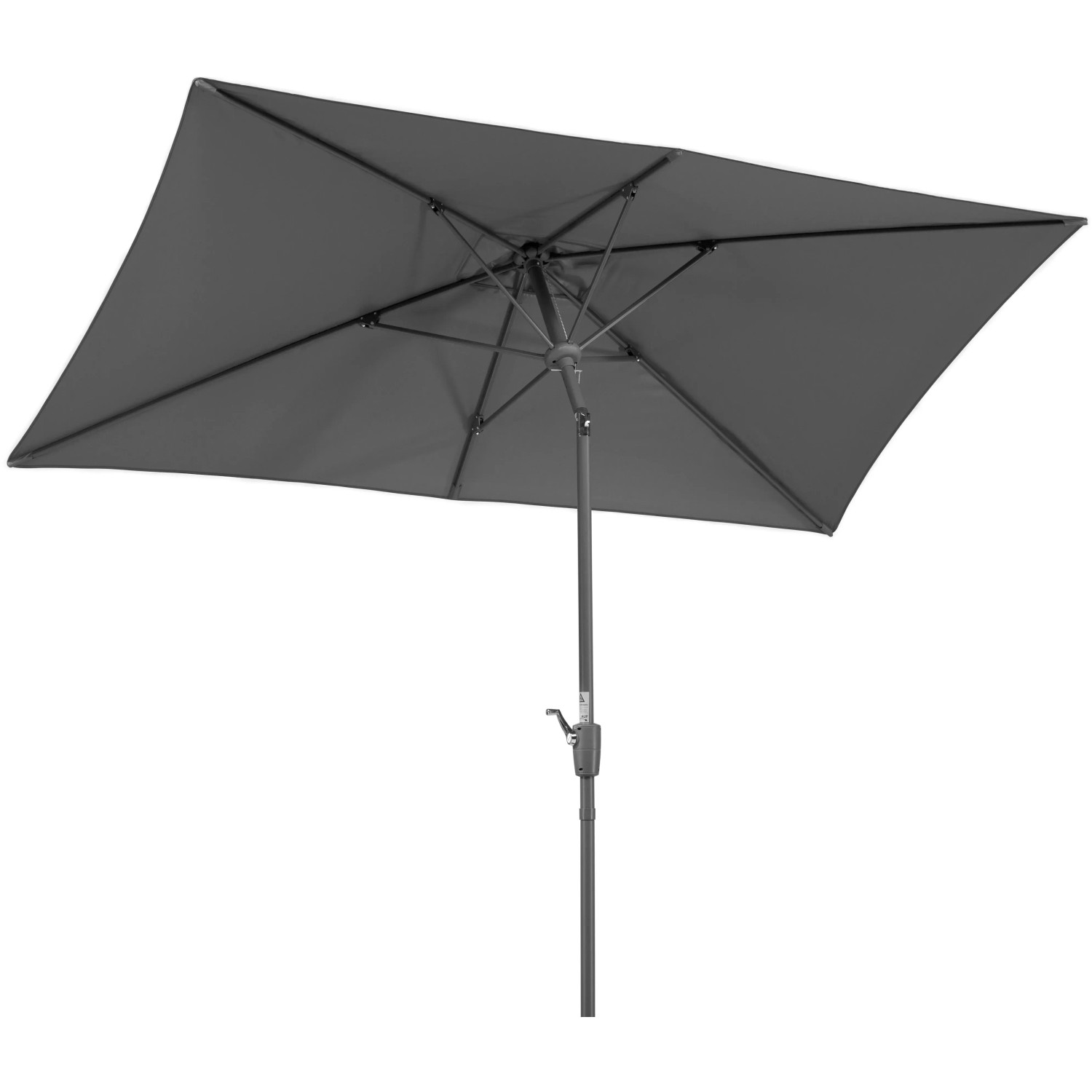 Schneider Balkonschirm Tunis 270 cm x 150 cm Anthrazit mit Kurbelmechanik