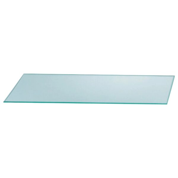 Kristall-Form Wandablage Klarglas 50 cm x 14 cm Geschraubt