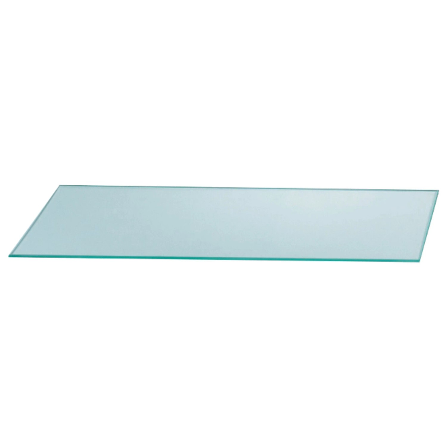 Kristall-Form Wandablage Klarglas 50 cm x 14 cm Geschraubt
