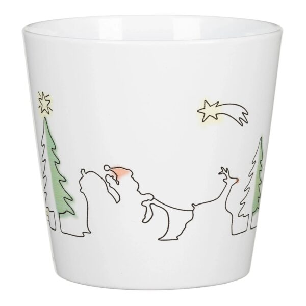 Scheurich Übertopf Santas Ride Ø 14 cm x 13,2 cm Weiß
