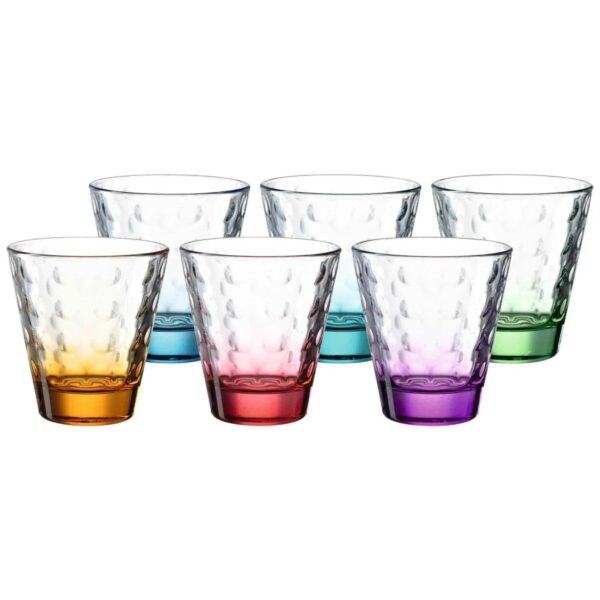 Leonardo Optic Trinkglas Klein 215 ml Boden Gemischtes 6er Set Leonardo Optic Trinkglas Klein 215 ml Boden Gemischtes 6er Set