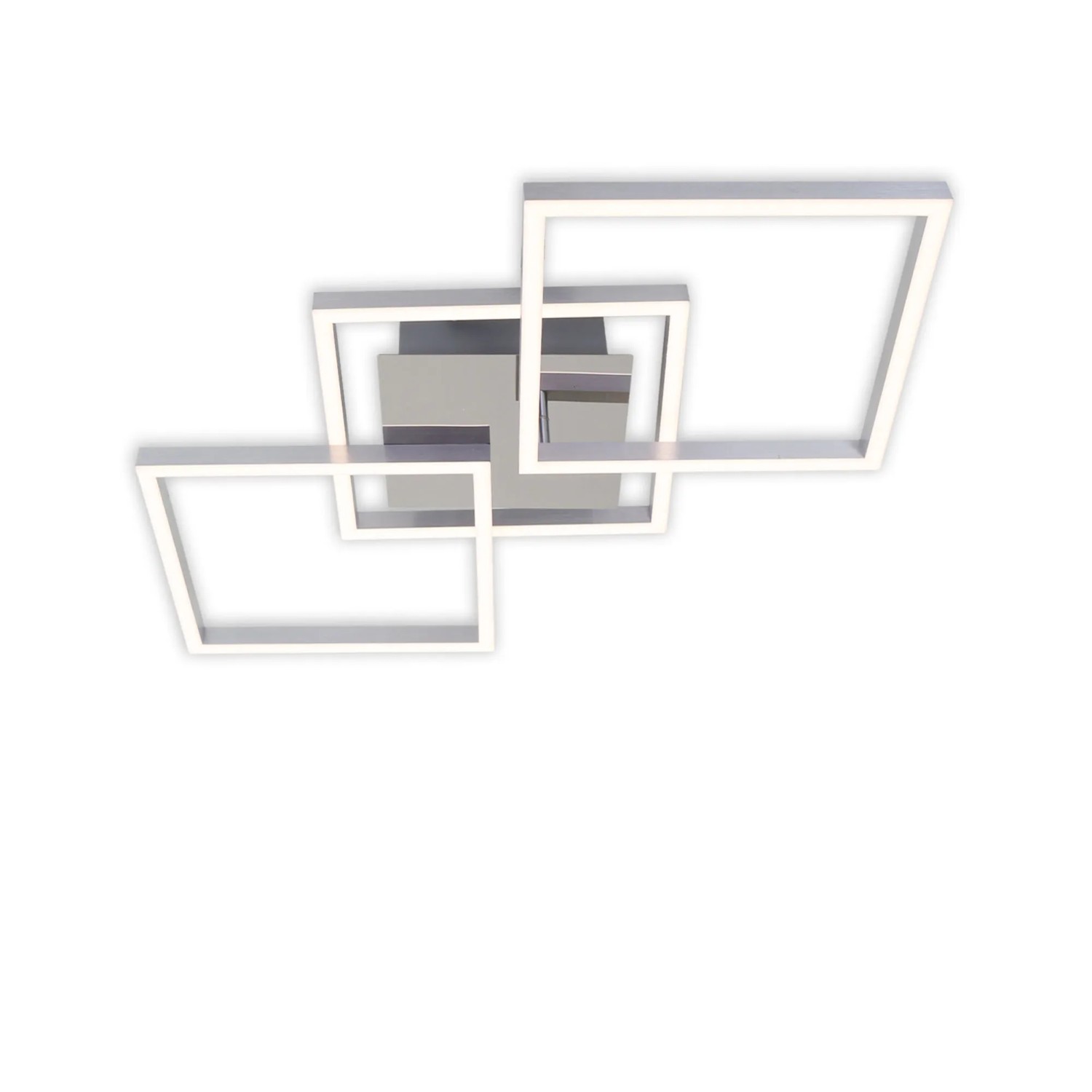 Brilo LED-Deckenleuchte Frame Dimmbar Silber 76,3 cm x 36,8 cm x 7,3