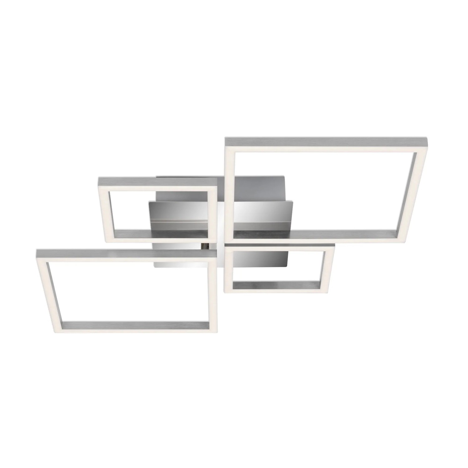 Brilo LED-Deckenleuchte Frame Dimmbar Silber 75 cm x 47 cm x 7,3 cm