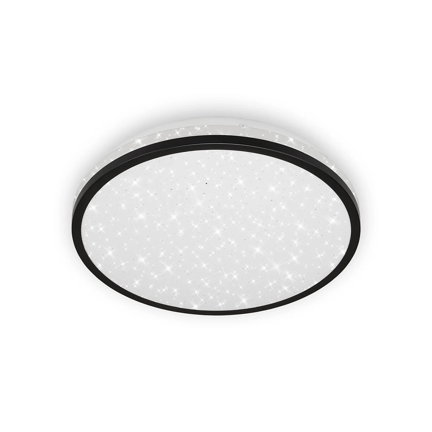 Briloner LED Bad-Deckenleuchte Acorus Black Sternendekor 28 x 7 cm Schwarz