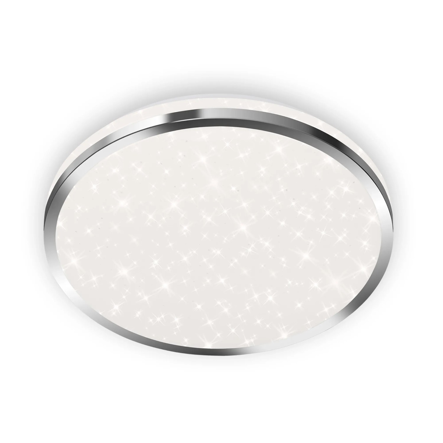 Briloner LED Bad-Deckenleuchte Acorus Sternendekor 28 x 7 cm Chrom