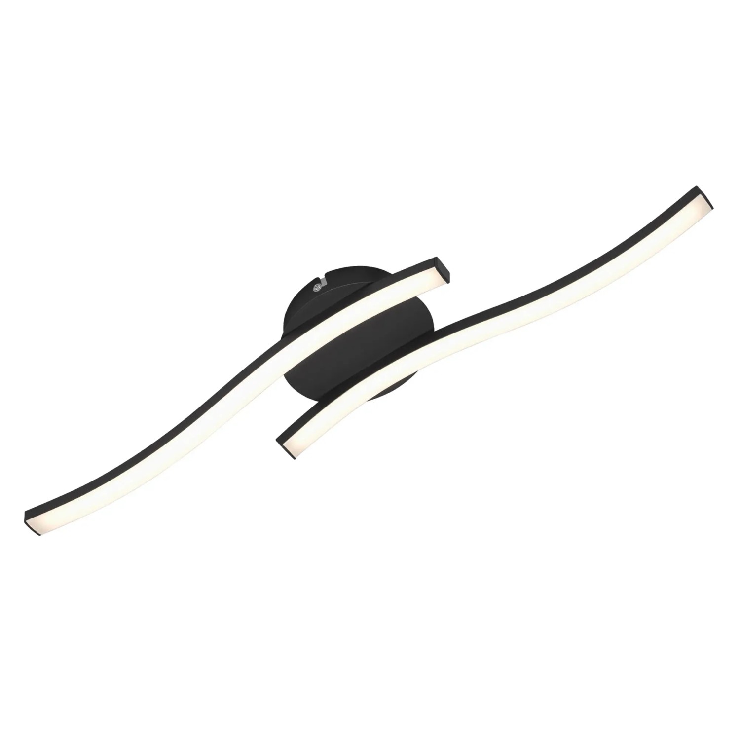 Brilo LED-Deckenleuchte Go Warmweiße Lichtfarbe Schwarz 55 cm x 12 cm x 8 cm
