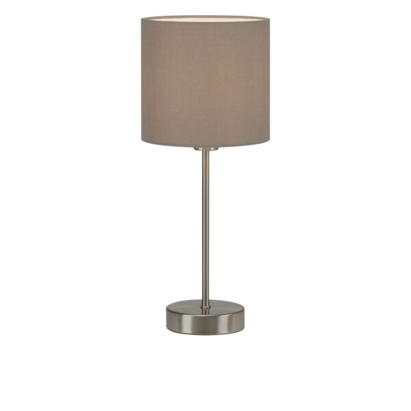 Brilo Tischleuchte Fabric Kabelschalter E14 Fassung Taupe Brilo Tischleuchte Fabric Kabelschalter E14 Fassung Taupe