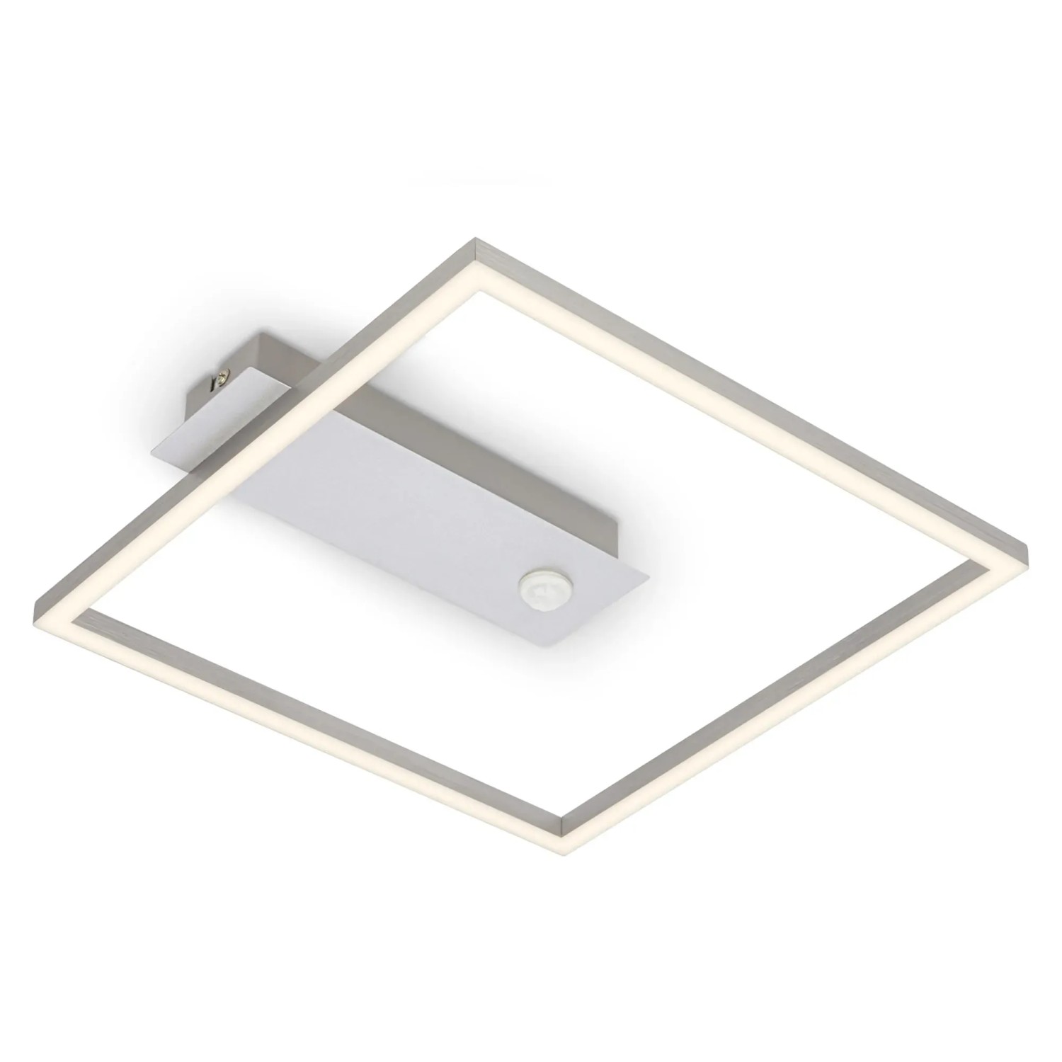 Brilo LED-Deckenleuchte Nici Bewegungsmelder Dämmerungssensor Silber
