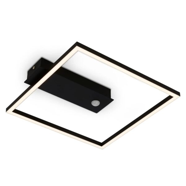 Brilo LED-Deckenleuchte Nici Bewegungsmelder Dämmerungssensor Schwarz Brilo LED-Deckenleuchte Nici Bewegungsmelder Dämmerungssensor Schwarz