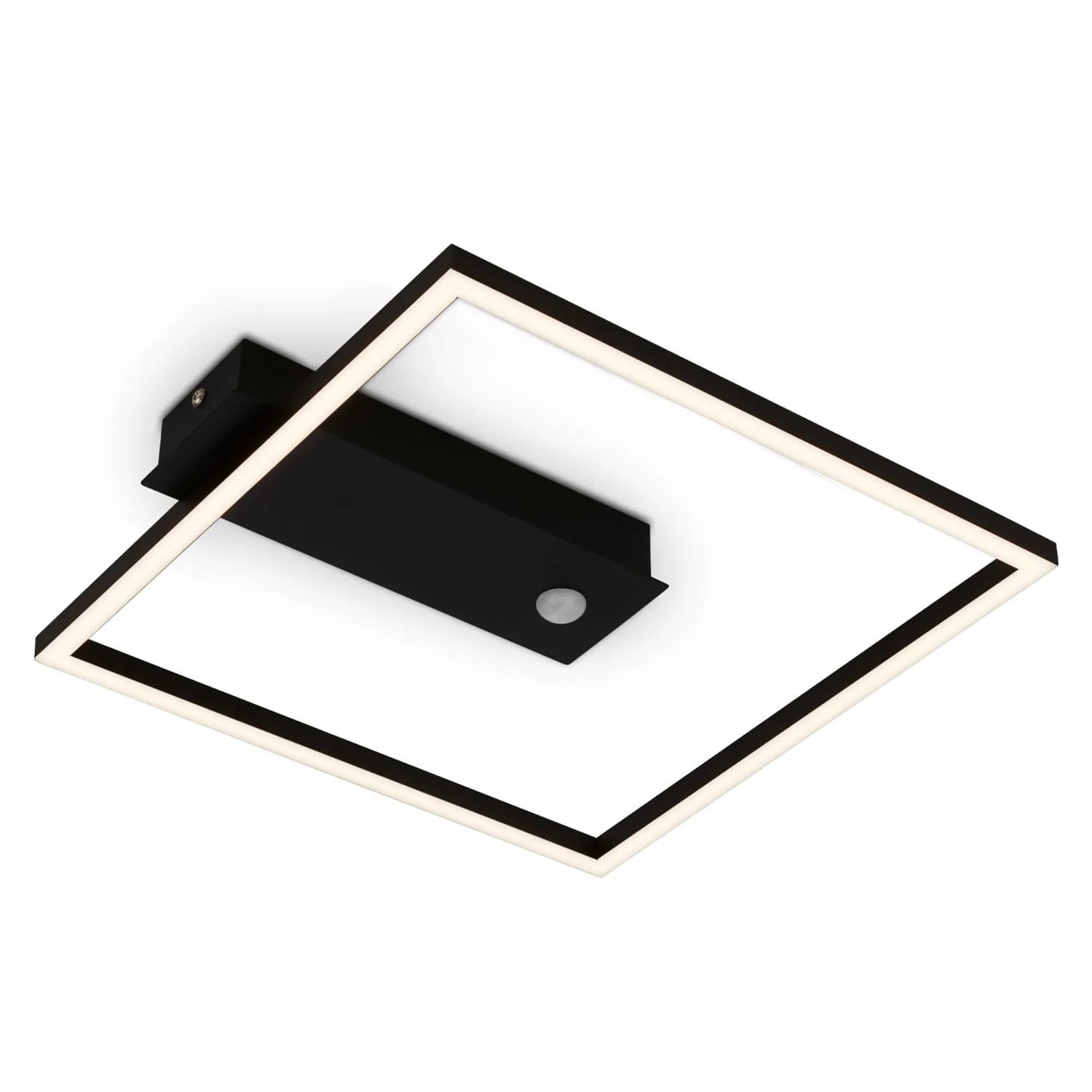 Brilo LED-Deckenleuchte Nici Bewegungsmelder Dämmerungssensor Schwarz