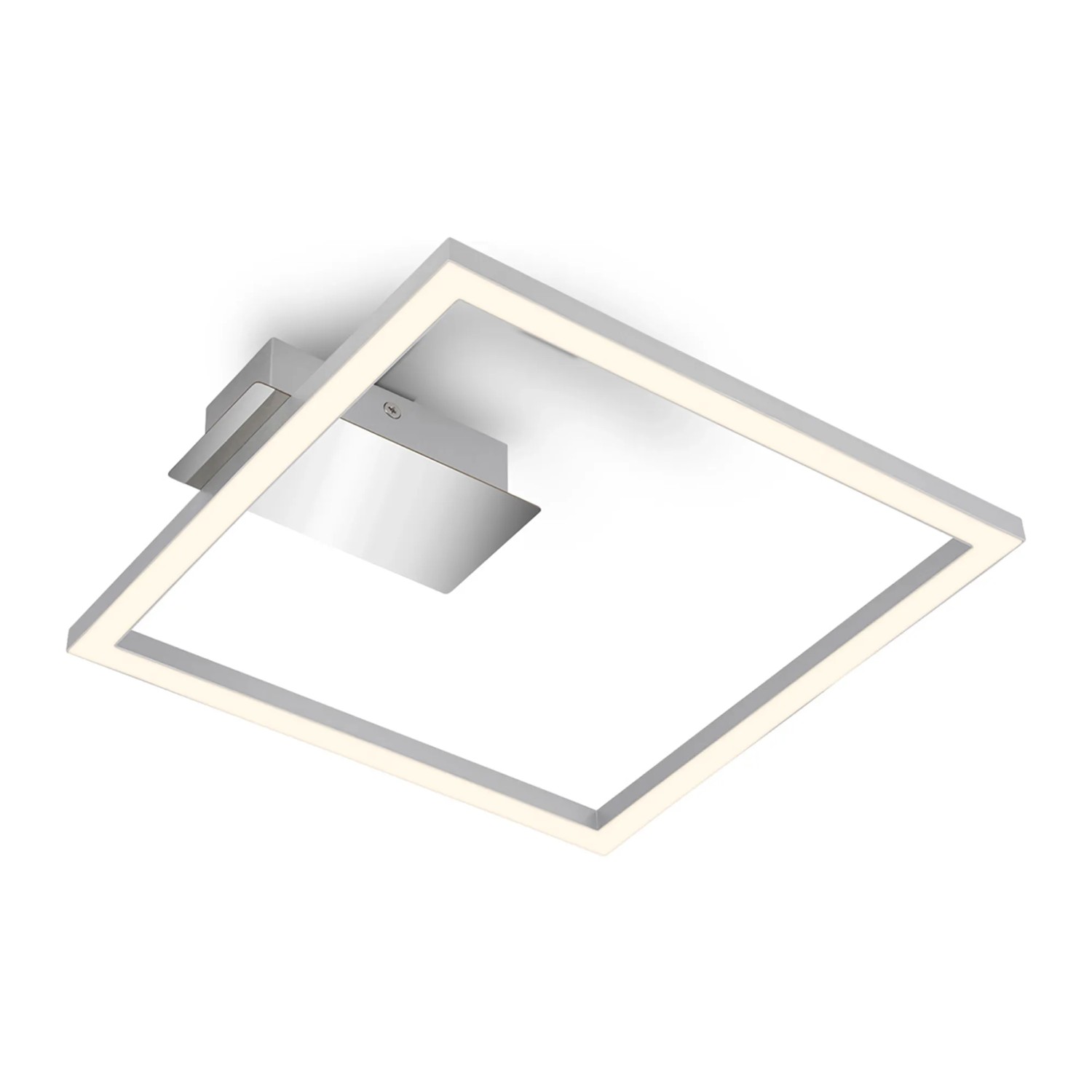 Brilo LED-Deckenleuchte Nici Warmweiße Lichtfarbe Silber 26,5 cm x 25 cm