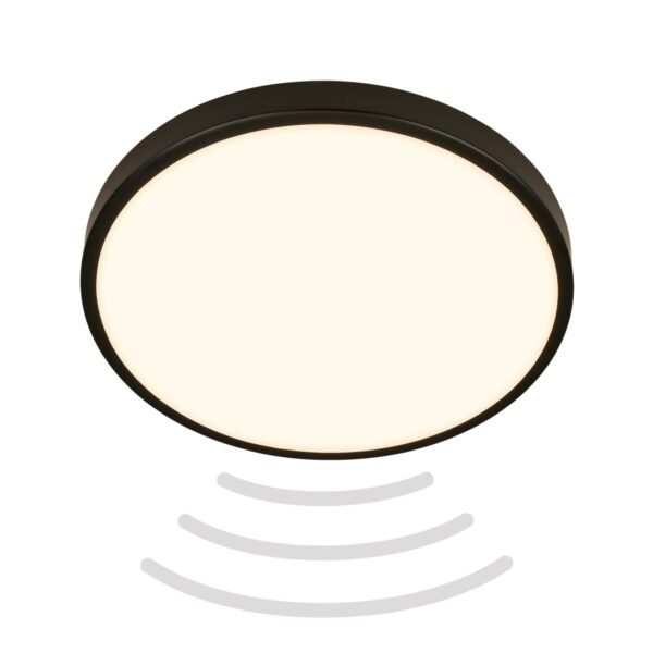Brilo LED Deckenleuchte Chet Bewegungsmelder Warmweiß 29 x 6,5 cm Schwarz Brilo LED Deckenleuchte Chet Bewegungsmelder Warmweiß 29 x 6,5 cm Schwarz