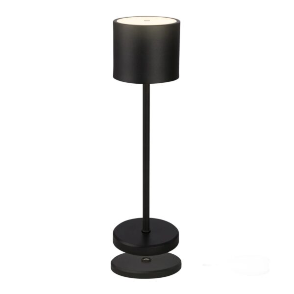 Brilo Akku Tischleuchte Meja Ladestation Touchdimmer IP44 Schwarz Brilo Akku Tischleuchte Meja Ladestation Touchdimmer IP44 Schwarz