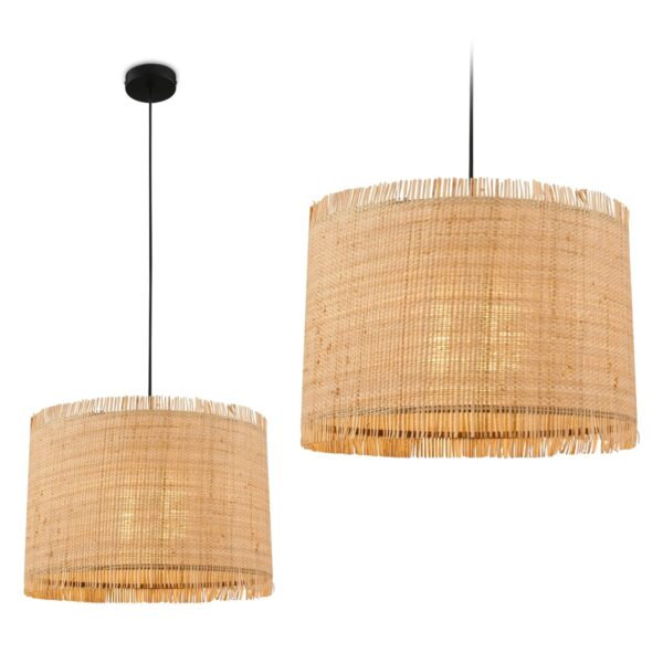 Briloner Pendelleuchte Swing Nature 1-flammig Strohschirm E27 Fassung Natur