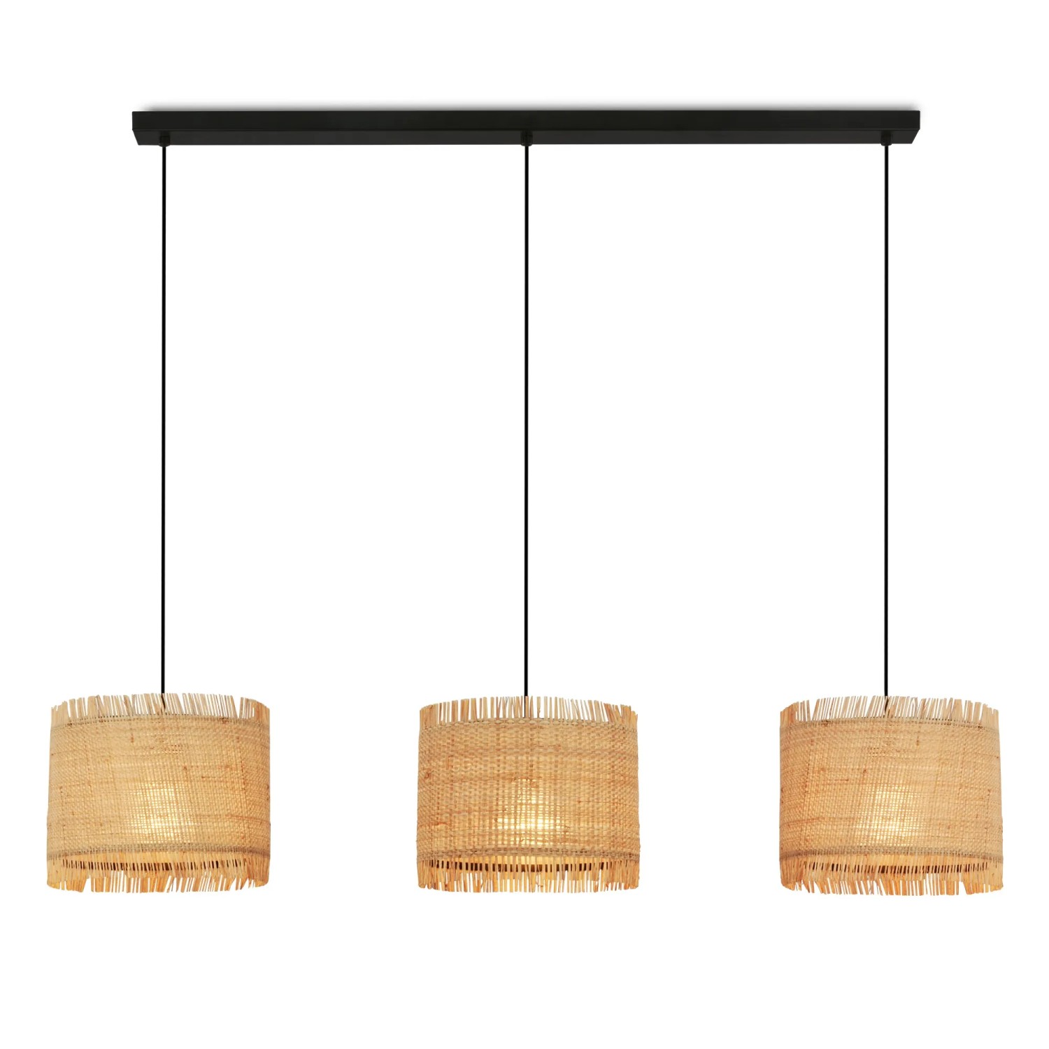 Briloner Pendelleuchte Swing Nature 3-flammig Strohschirm E27 Fassung Natur