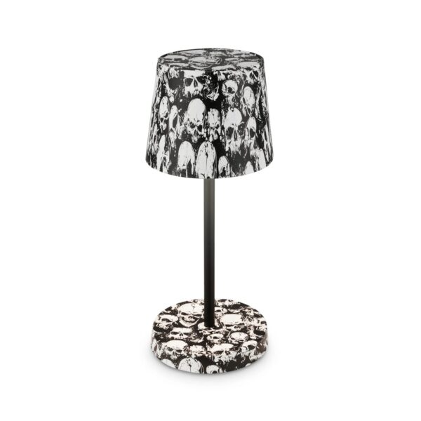 Brilo Akku Tischleuchte Piha Touch Dimmbar 26 cm Skulls Motiv Brilo Akku Tischleuchte Piha Touch Dimmbar 26 cm Skulls Motiv