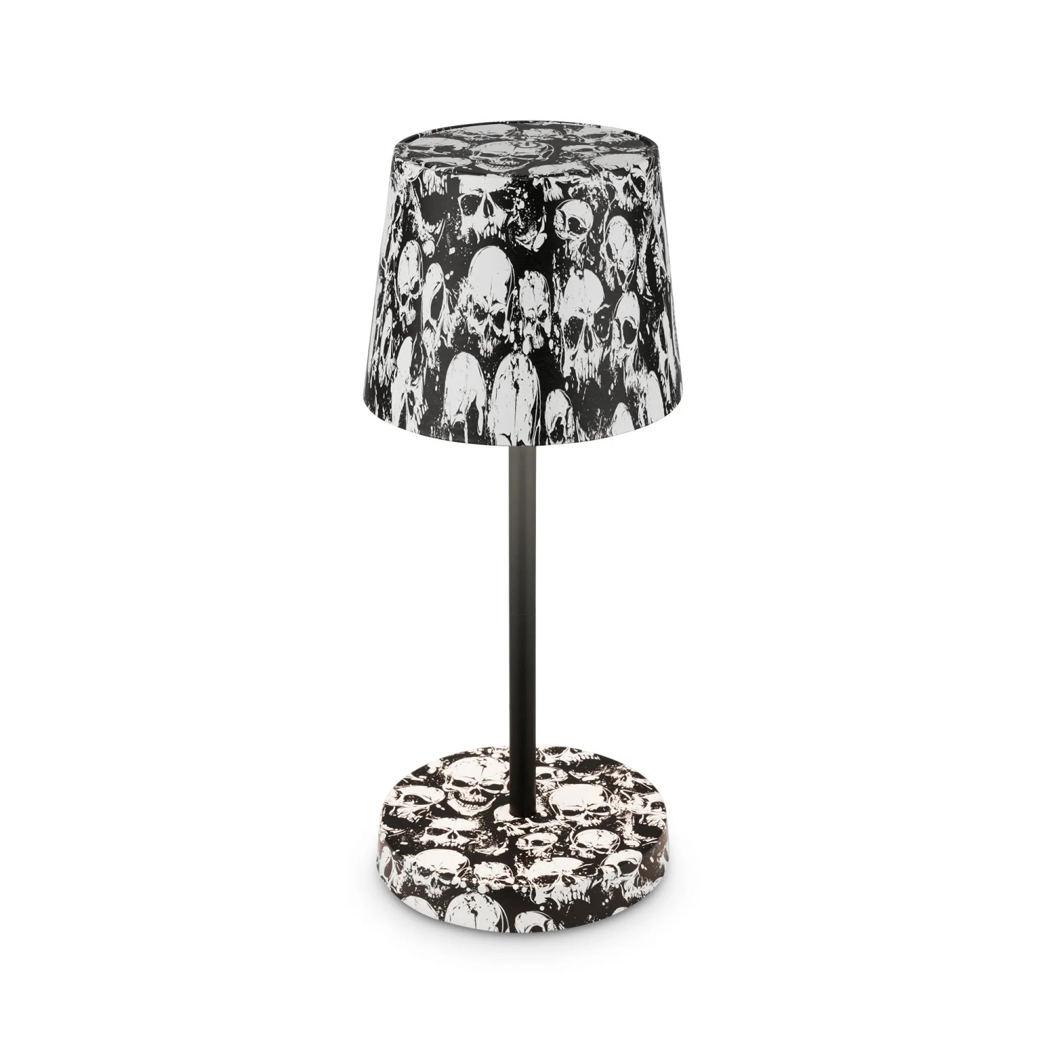 Brilo Akku Tischleuchte Piha Touch Dimmbar 26 cm Skulls Motiv