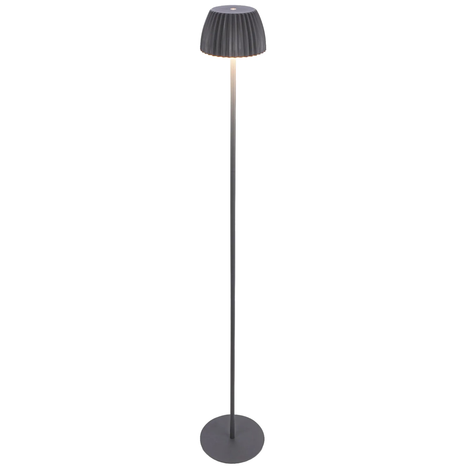 Brilo Akku-Stehleuchte Riffle Dimmbar Touch Lichtkante Anthrazit